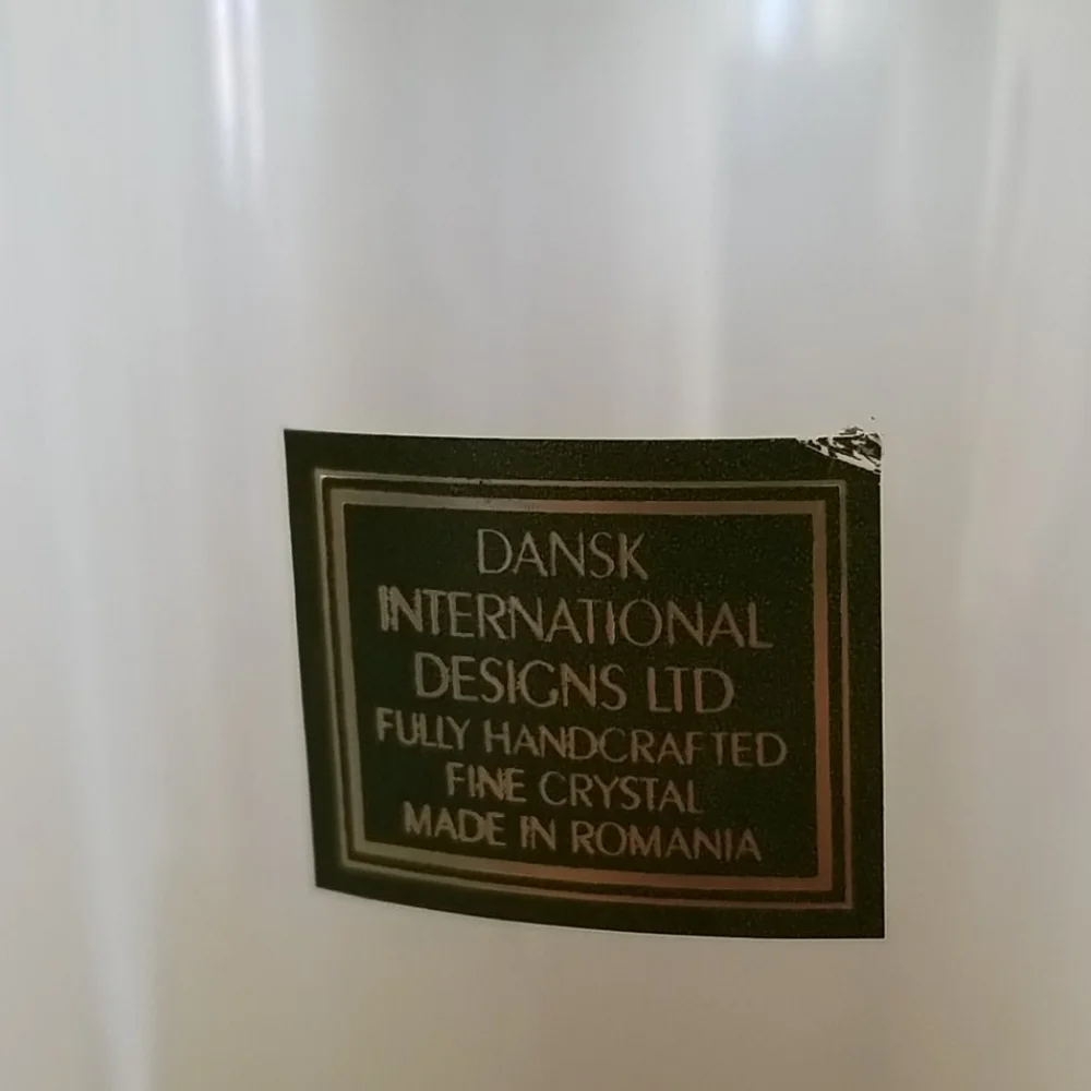 VTG Dansk Danish Modern Romanian Crystal Vase